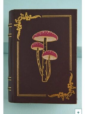 Earthbound Antique Mushroom Book Leather Journal, NWT